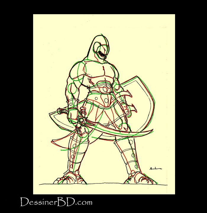 dessiner détails homme-lézard