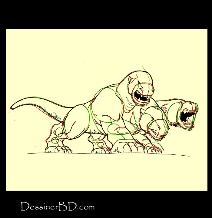 comment dessiner détails cerbère