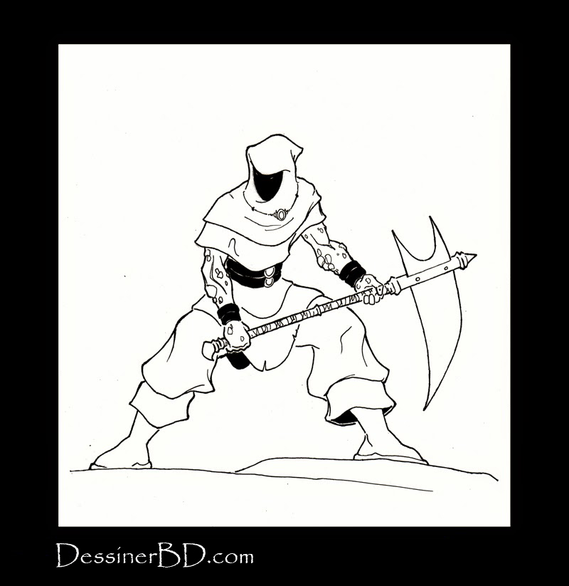 encrer dessin assassin mort-vivant