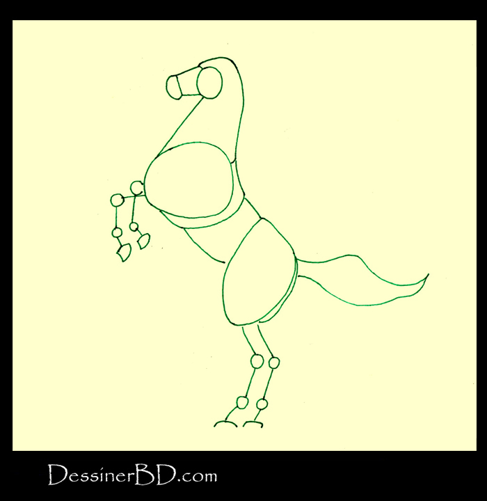 dessiner formes cheval cambré