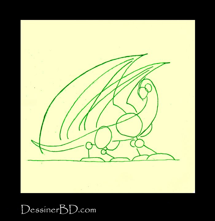 comment dessiner formes dragon A