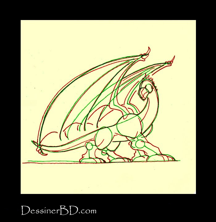 comment dessiner anatomie dragon B