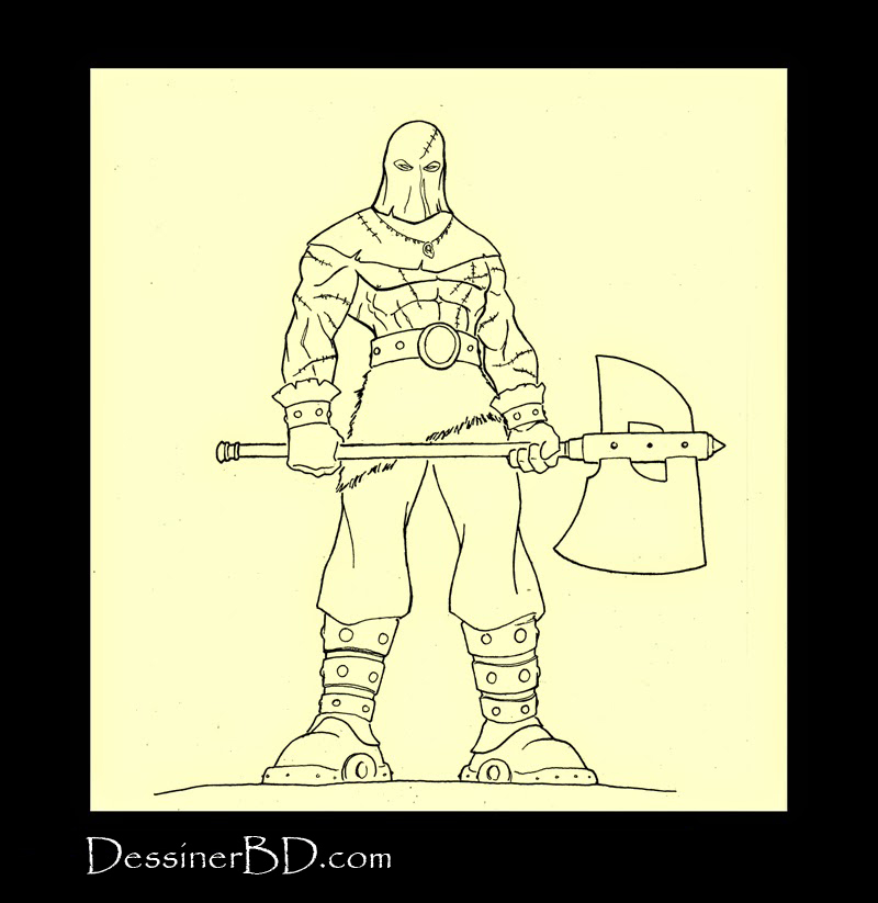 encrer golem avec hache