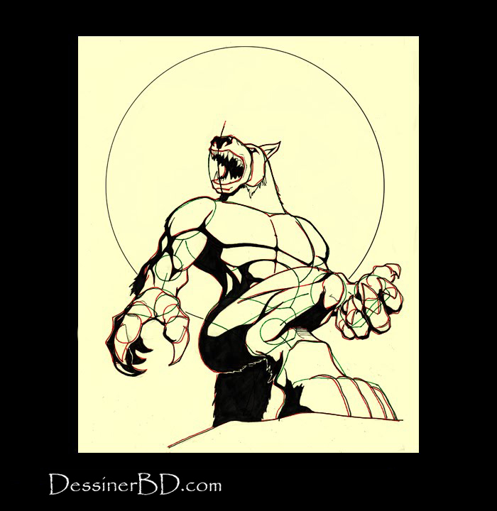 comment dessiner détails loup-garou b
