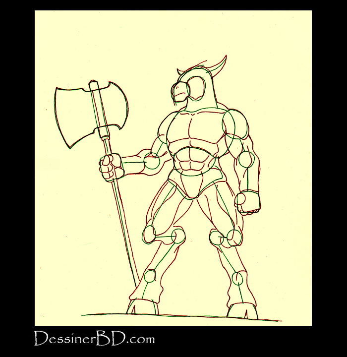 comment dessiner muscles anatomie minotaure A