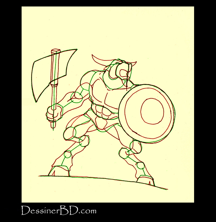 comment dessiner muscles anatomie minotaure B