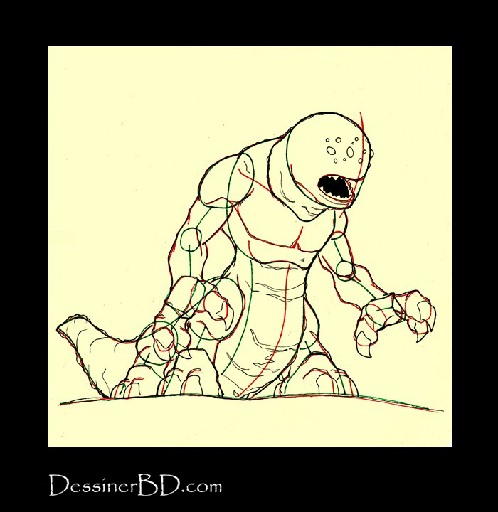 dessiner détails monstre infernal