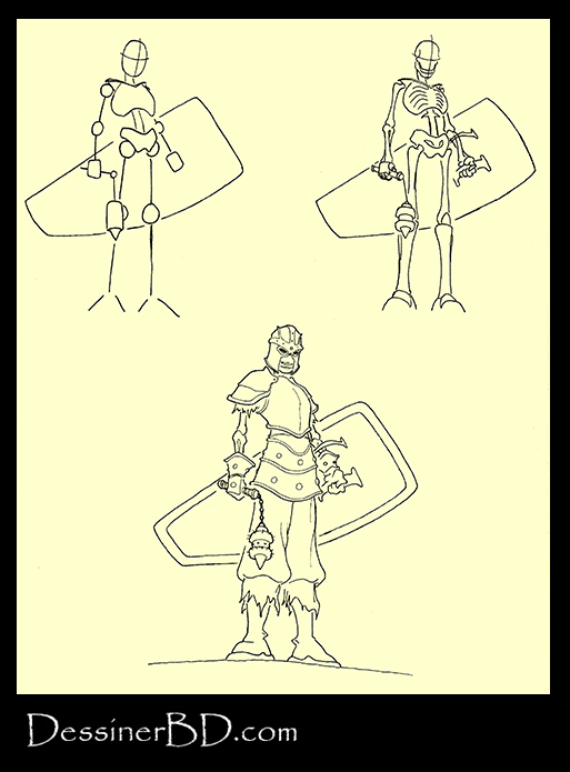 dessiner squelette mort-vivant b