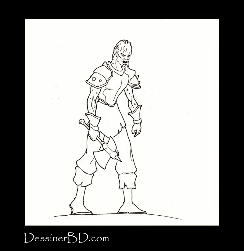 comment encrer dessin zombie