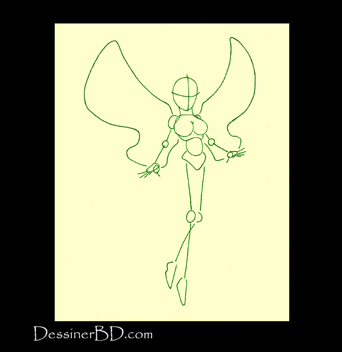 comment dessiner fée pantin forme