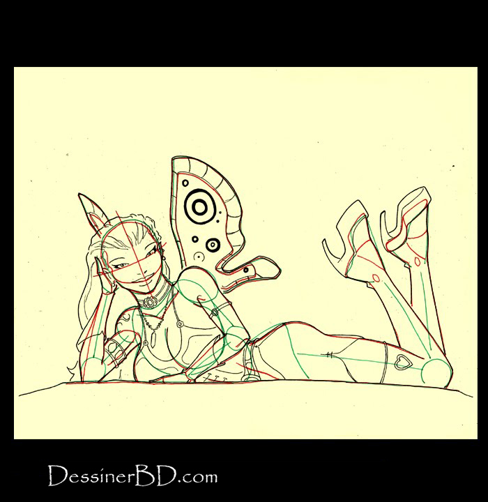 comment dessiner détails fée des fontaines