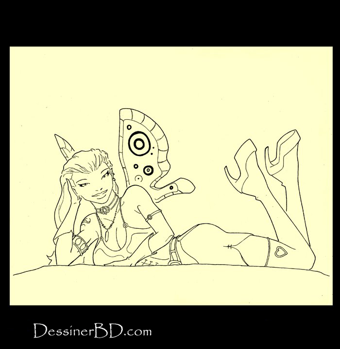 Illustration fantasy fée des fontaines