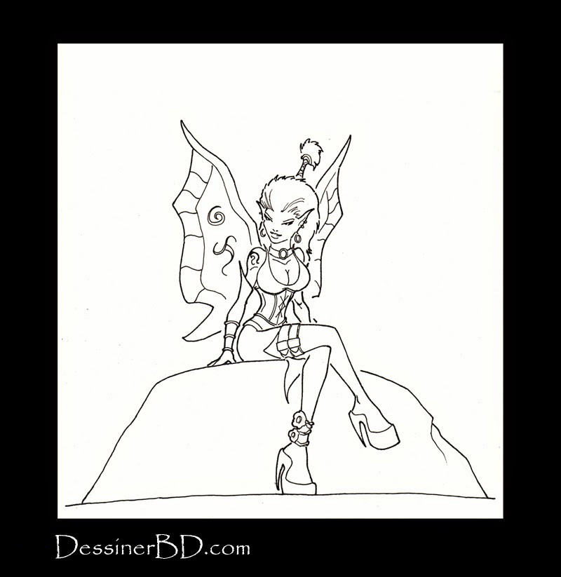 Illustration fantasy fée pixie