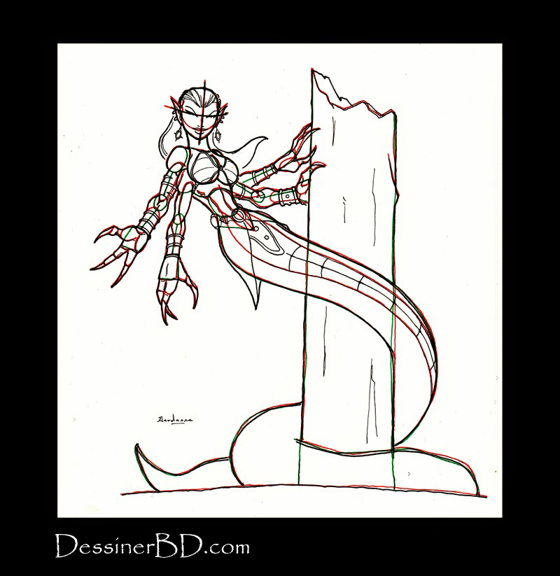 apprendre à dessiner détails naga