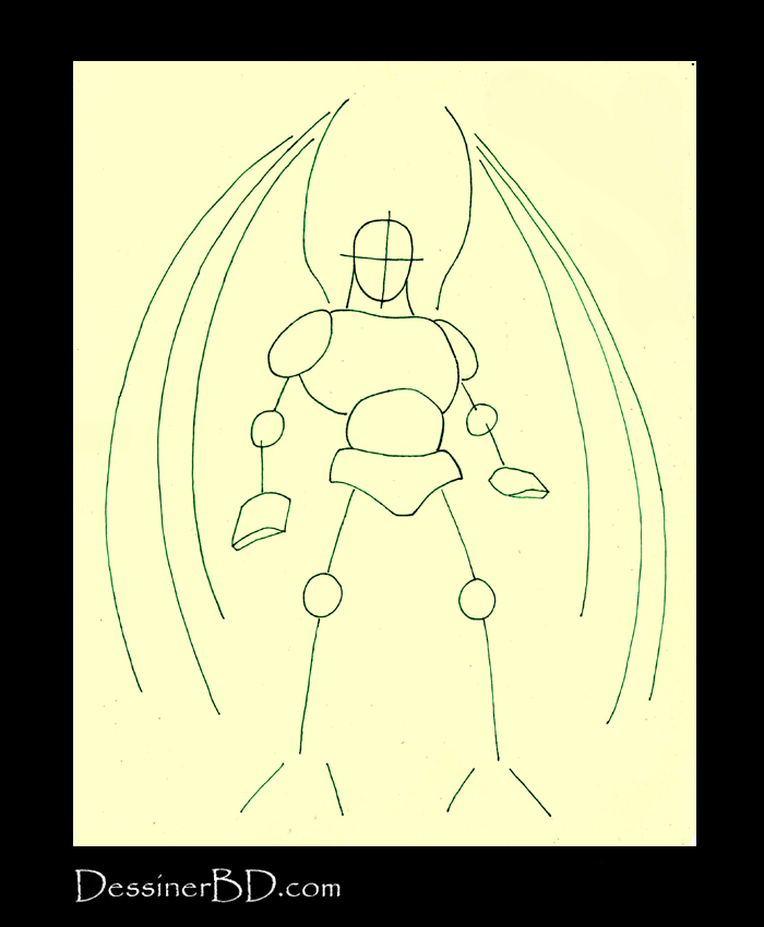 dessiner forme vampire chauve-souris