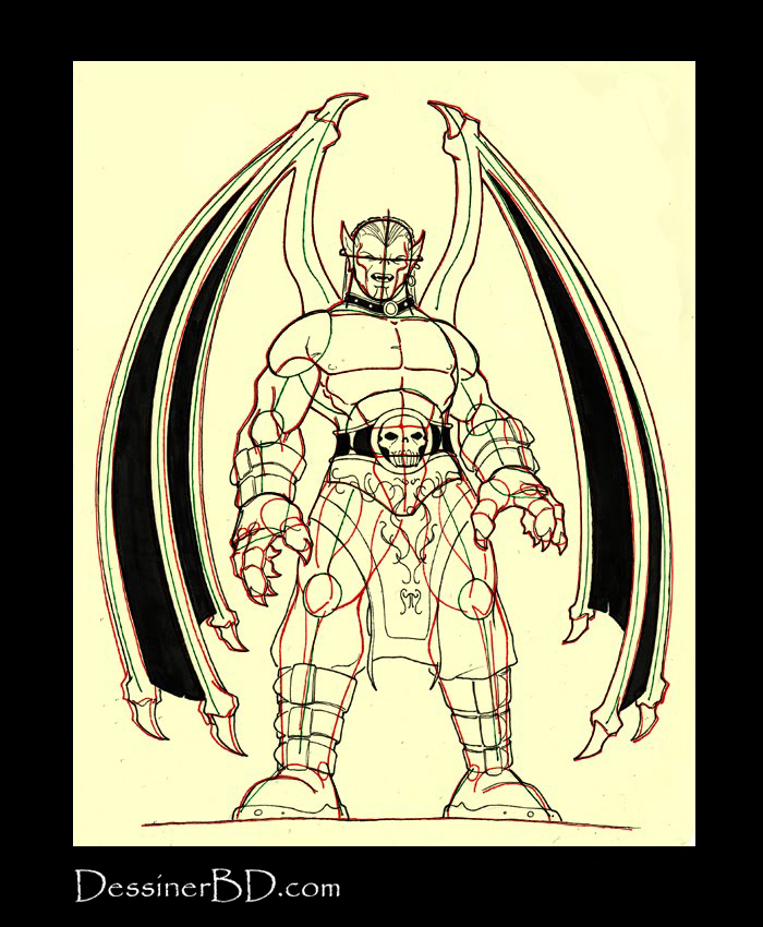 dessiner détails vampire chauve-souris